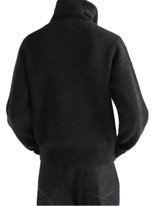 Zipped cardigan in virgin wool Lemaire | PO0051LK1068BK300 ASH MELANGE